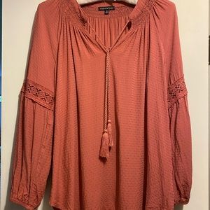 Violets and Roses Boho top with Tassles